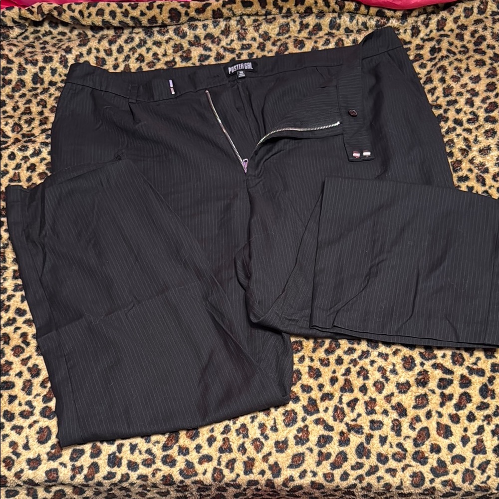 Poster GRL Black Pinstripe Pants